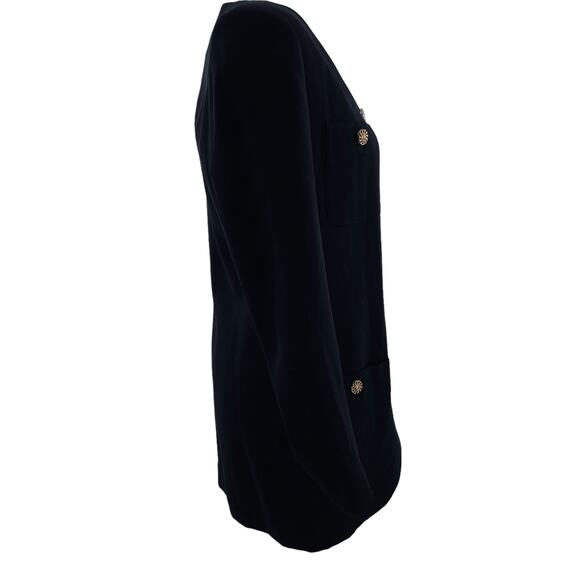 Episode Carolyn Wight Freeman Vintage Black Wool Classic Long Jacket Blazer 4 - Picture 4 of 16